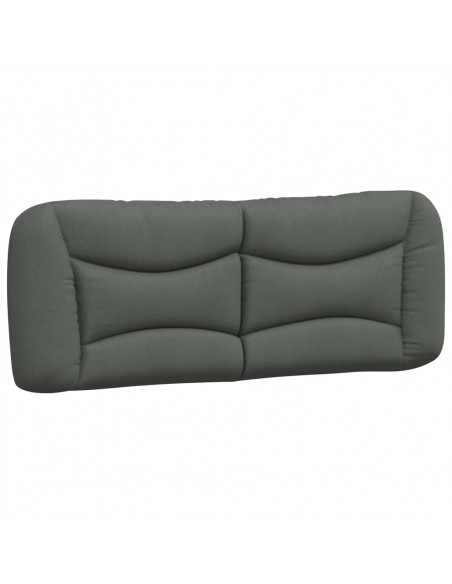 Cuscino Testiera Grigio Scuro 120 cm in Tessuto