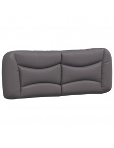 Cuscino Testiera Grigio 140 cm in Similpelle 2