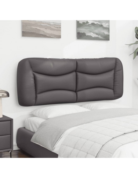 Cuscino Testiera Grigio 140 cm in Similpelle