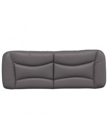 Cuscino Testiera Grigio 140 cm in Similpelle