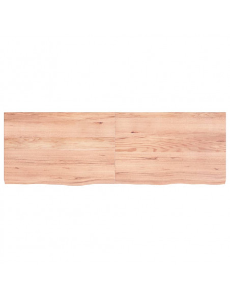 Piano Bagno Marrone 120x40x(2-4) cm Legno Massello Trattato