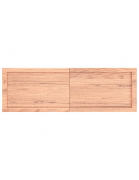 Piano Bagno Marrone 120x40x(2-4) cm Legno Massello Trattato