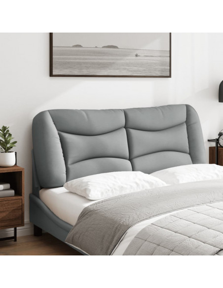 Cuscino Testiera Grigio Chiaro 120 cm in Tessuto