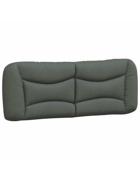 Cuscino Testiera Grigio Scuro 140 cm in Tessuto