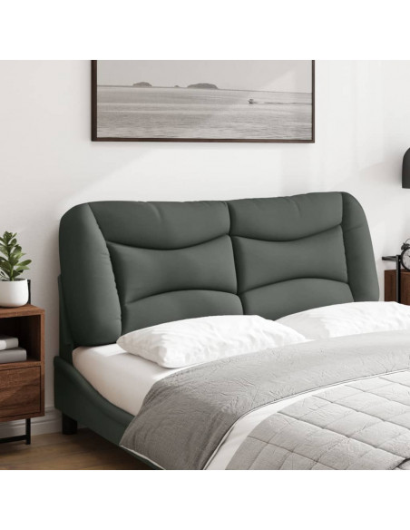 Cuscino Testiera Grigio Scuro 140 cm in Tessuto