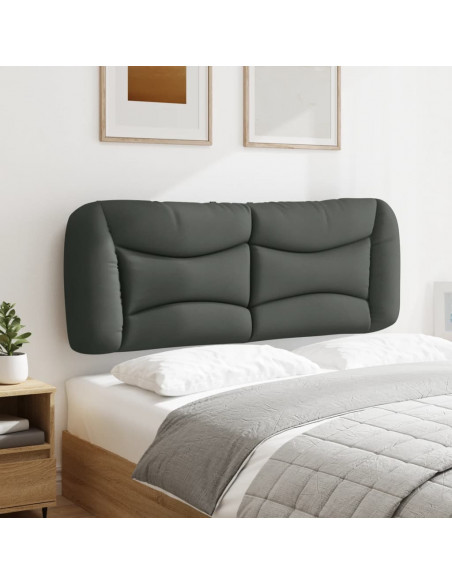 Cuscino Testiera Grigio Scuro 140 cm in Tessuto