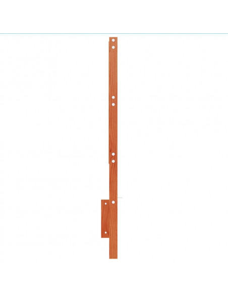 Testiera Marrone Cera 135 cm in Legno Massello di Pino