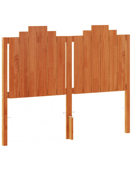 Testiera Marrone Cera 135 cm in Legno Massello di Pino