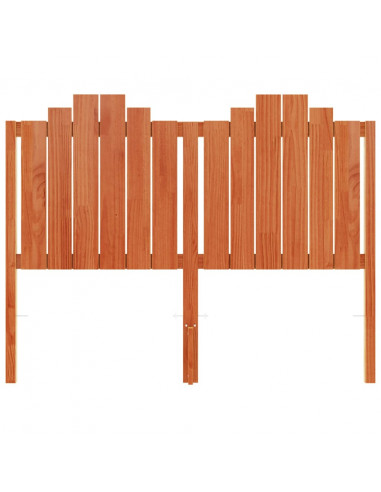 Testiera Marrone Cera 135 cm in Legno Massello di Pino