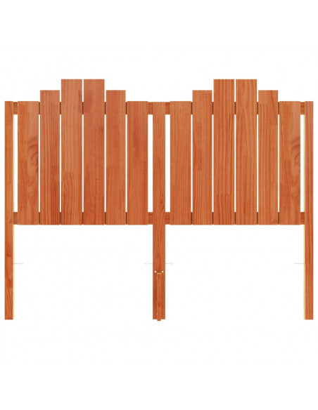 Testiera Marrone Cera 135 cm in Legno Massello di Pino
