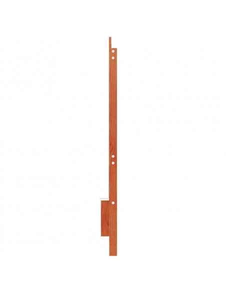 Testiera Marrone Cera 135 cm in Legno Massello di Pino