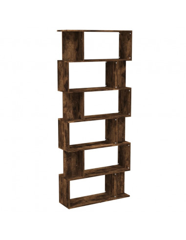 Libreria/Divisorio Rovere Fumo 80x24x192cm in Legno Multistrato