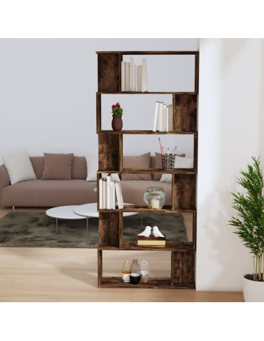 Libreria/Divisorio Rovere Fumo 80x24x192cm in Legno Multistrato