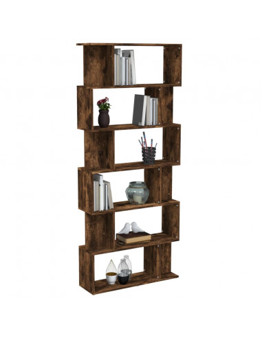 Libreria/Divisorio Rovere Fumo 80x24x192cm in Legno Multistrato