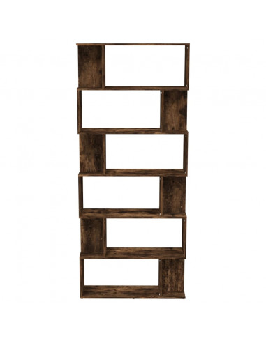 Libreria/Divisorio Rovere Fumo 80x24x192cm in Legno Multistrato