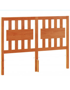 Testiera Marrone Cera 135 cm in Legno Massello di Pino 2