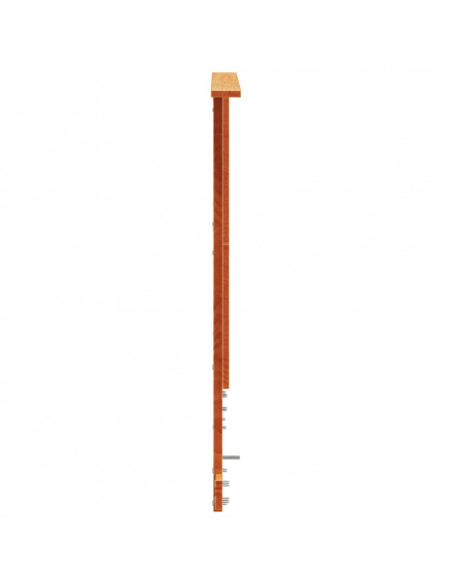 Testiera Marrone Cera 180 cm in Legno Massello di Pino