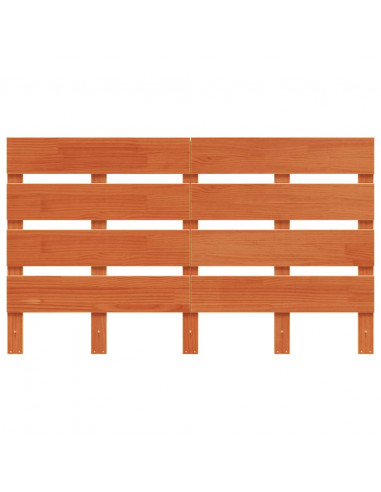 Testiera Marrone Cera 120 cm in Legno Massello di Pino