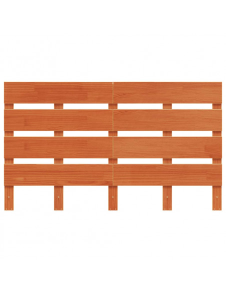Testiera Marrone Cera 120 cm in Legno Massello di Pino