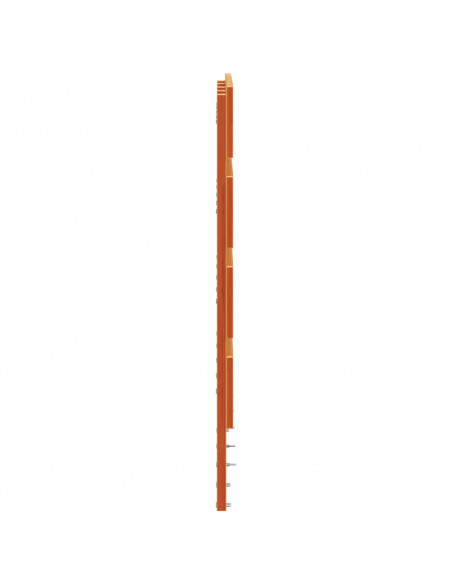 Testiera Marrone Cera 120 cm in Legno Massello di Pino