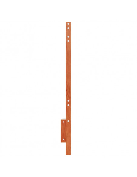 Testiera Marrone Cera 135 cm in Legno Massello di Pino