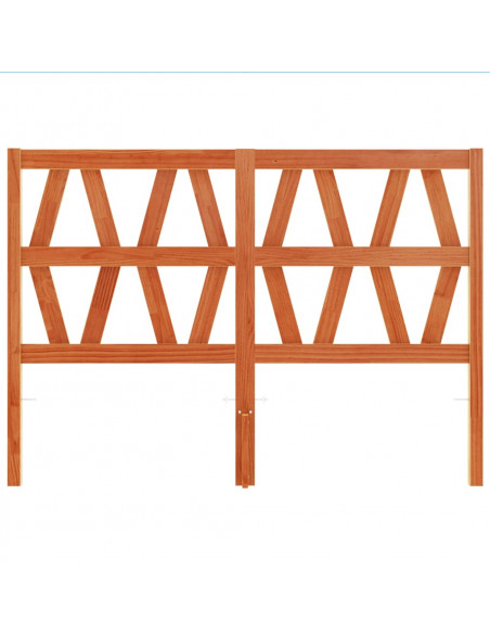 Testiera Marrone Cera 135 cm in Legno Massello di Pino
