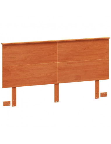 Testiera Marrone Cera 160 cm in Legno Massello di Pino