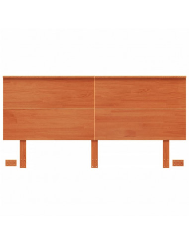 Testiera Marrone Cera 160 cm in Legno Massello di Pino