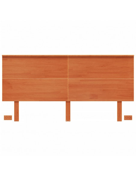Testiera Marrone Cera 160 cm in Legno Massello di Pino