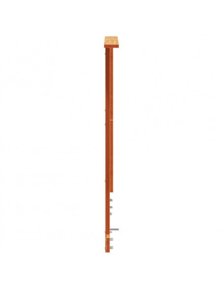 Testiera Marrone Cera 160 cm in Legno Massello di Pino