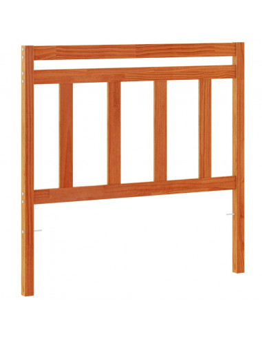 Testiera Marrone Cera 100 cm in Legno Massello di Pino