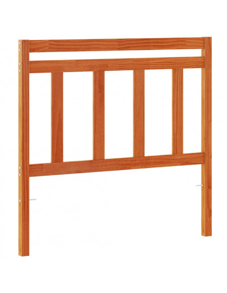 Testiera Marrone Cera 100 cm in Legno Massello di Pino