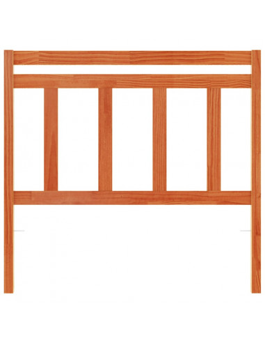 Testiera Marrone Cera 100 cm in Legno Massello di Pino
