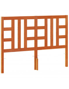 Testiera Marrone Cera 135 cm in Legno Massello di Pino 2