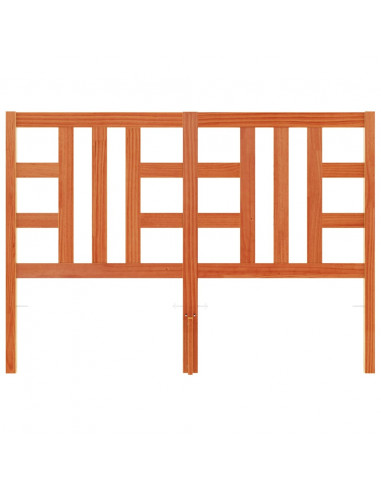 Testiera Marrone Cera 135 cm in Legno Massello di Pino