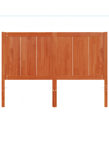 Testiera Marrone Cera 150 cm in Legno Massello di Pino