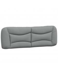 Cuscino Testiera Grigio Chiaro 160 cm in Tessuto 2