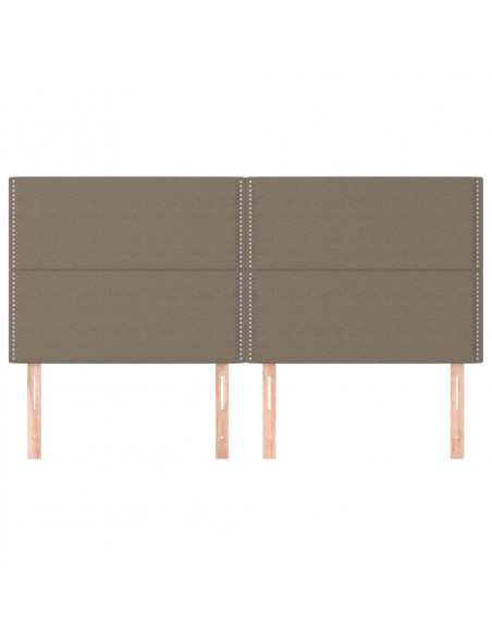 Testiera 4 pz Tortora 90x5x78/88 cm in Tessuto