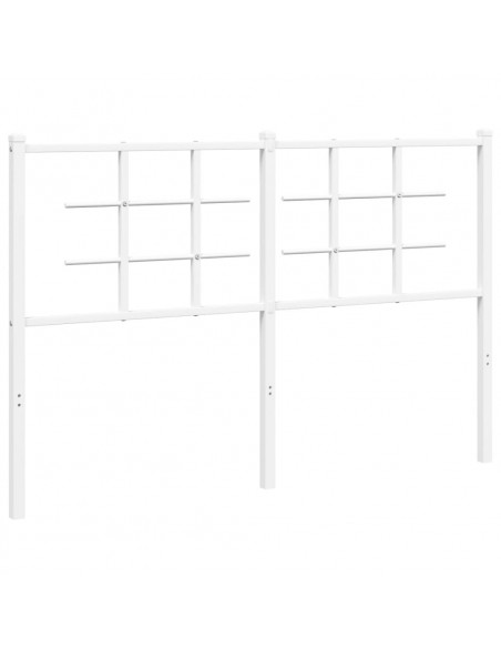 Testiera in Metallo Bianco 140 cm