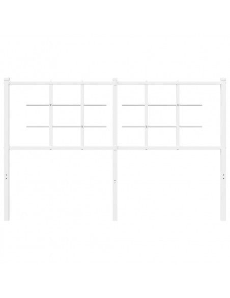 Testiera in Metallo Bianco 140 cm