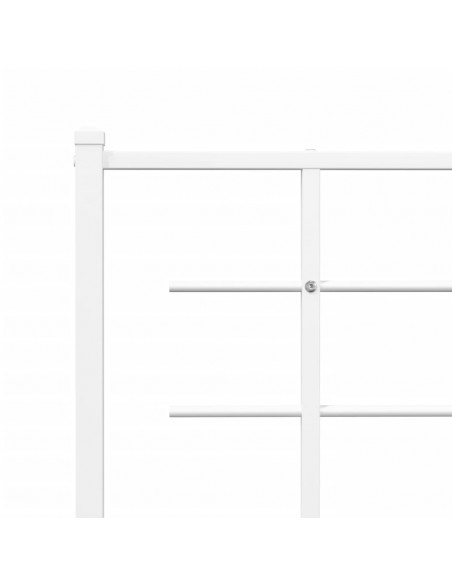 Testiera in Metallo Bianco 140 cm