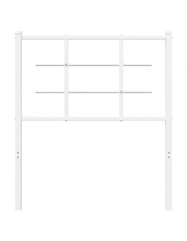 Testiera in Metallo Bianco 75 cm