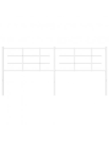 Testiera in Metallo Bianco 200 cm