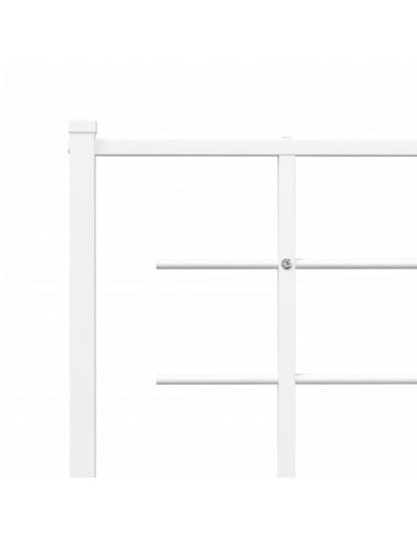 Testiera in Metallo Bianco 200 cm