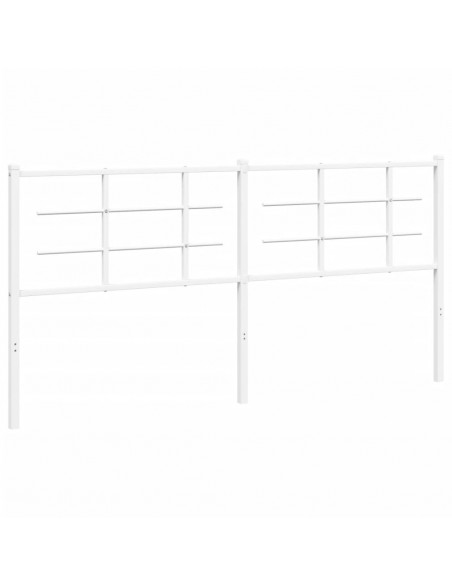 Testiera in Metallo Bianco 180 cm