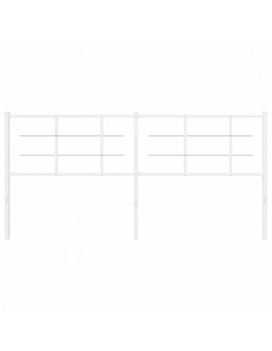 Testiera in Metallo Bianco 180 cm