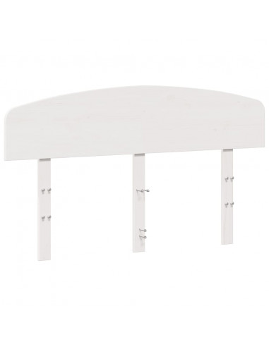 Testiera Bianca 150 cm in Legno Massello di Pino