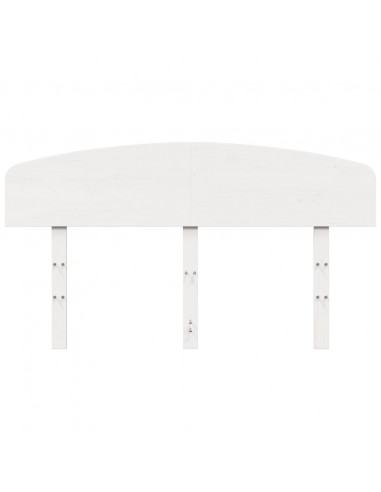 Testiera Bianca 150 cm in Legno Massello di Pino