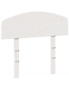 Testiera Bianca 75 cm in Legno Massello di Pino 2