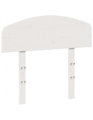 Testiera Bianca 75 cm in Legno Massello di Pino